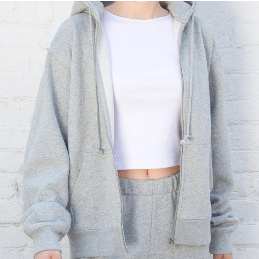 BRANDY MELVILLE CHRISTY HOODIE GREY